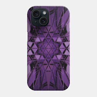 Purple Geometric Stained Glass Window Phone Case