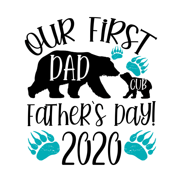 First Fathers Day Dad And Baby Bear Matching by Pelman