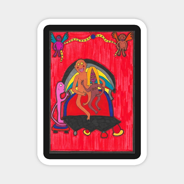 Couple in a Red Room Magnet by JaySnellingArt