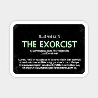 The Exorcist VHS Label Magnet