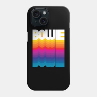 Retro Bowie Proud Name Personalized Gift Rainbow Style Phone Case