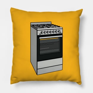 Electric stove cartoon illustration Pillow