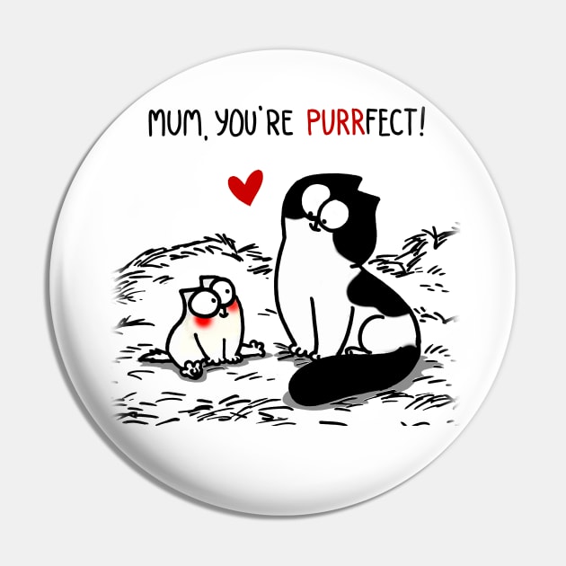 Mum You Are Purrfect Simons Cat, For Men Simons Cat You Purrfect Mommy Pin by devanpm