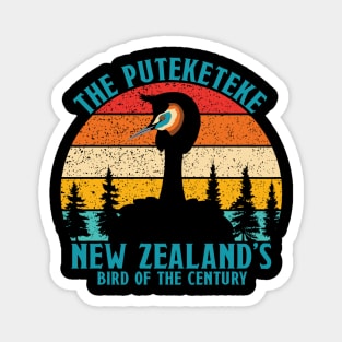 Funny Puteketeke New Zealand's Bird Of The Century Vintage Magnet