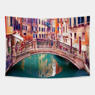 Small Bridge in Venice Tapestry