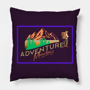 Outdoor Adventure design Pillow