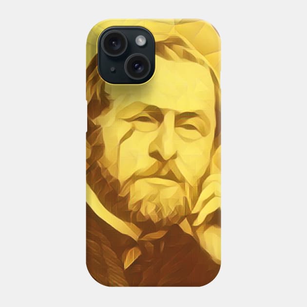 Hippolyte Taine Golden Portrait | Hippolyte Taine Artwork 9 Phone Case by JustLit