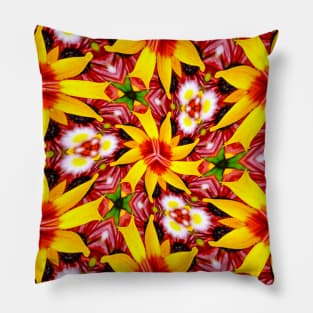 Happy Sun Flower Pattern Pillow