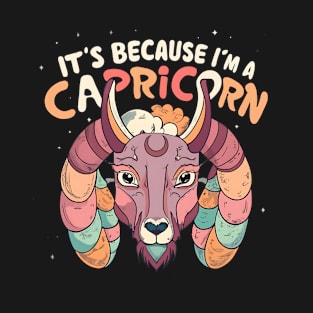 Capricorn Personality Play: Cartoon Zodiac Design T-Shirt
