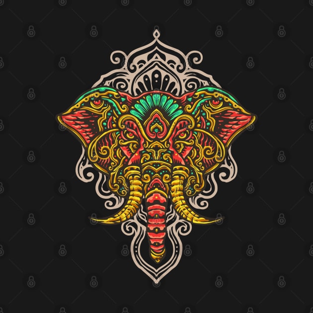 Elephant Mandala by TambuStore