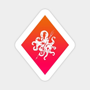 Pink and Orange Diamond Octopus Magnet