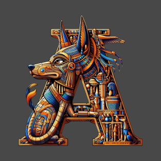 Anubis shaped letter T-Shirt