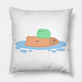 Frog on a capybara Pillow