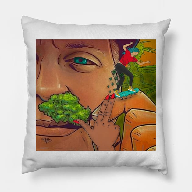 Don't Run From Satisfaction Pillow by SophieGalleri