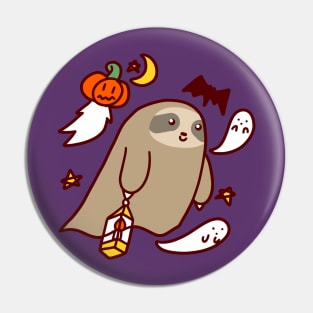 Halloween Ghost Sloth Pin