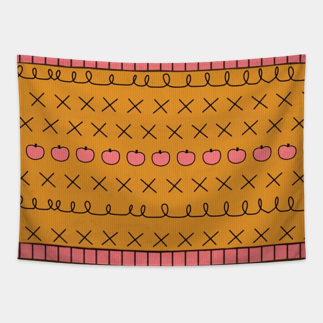 Horsin Around Bojack Sweater Pattern Tapestry by katmargoli