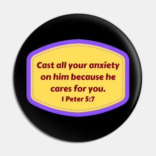 Bible Verse 1 Peter 5:7 Pin