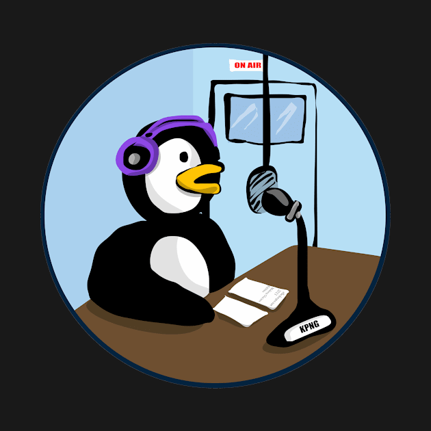 Talk Radio Penguin by BluegirlGraphics