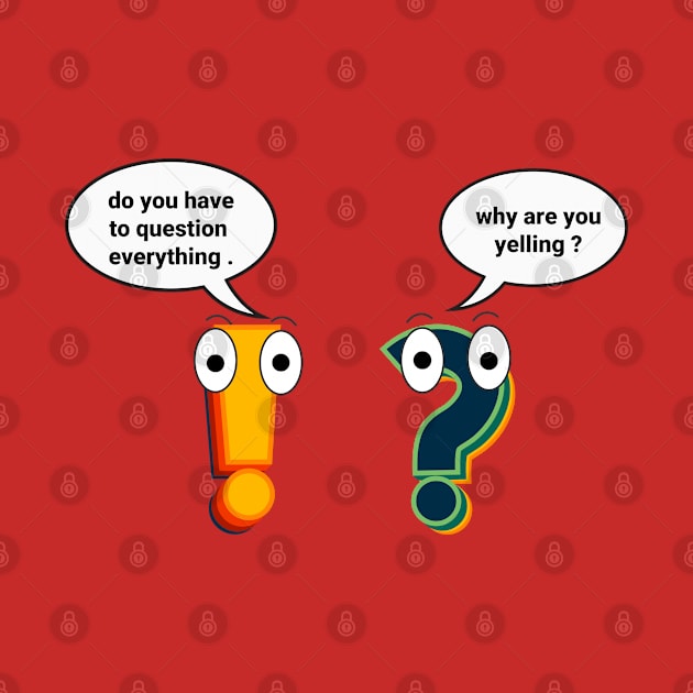 Punctuation conversation - Funny Grammar Geek by Raiko  Art