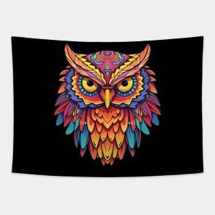 owl colorful Tapestry