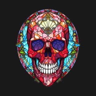 Stained Glass Window Skull T-Shirt