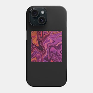 Flowing liquid colors in violet Phone Case