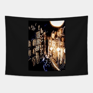 Midnight on the boulevard Tapestry