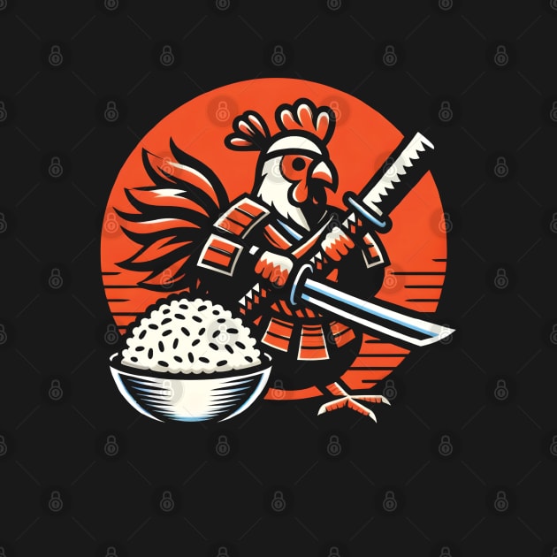 Chicken and Rice Samurai by ThesePrints