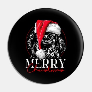 Funny Santa Pekingese Merry Christmas dog mom gift Pin