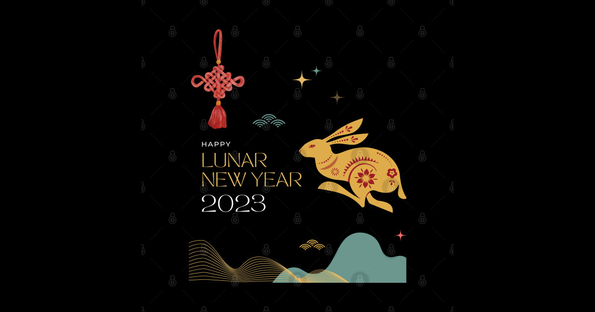 2023 Year of the Rabbit. - Year Of The Rabbit - Pin | TeePublic