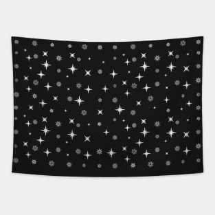 Winter Night Snow And Stars | Magic Night | Christmas Night Tapestry