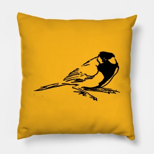 Chickadee Sparrow Bird Pillow