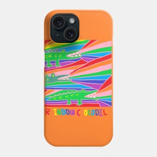 rainbow crocodile Phone Case