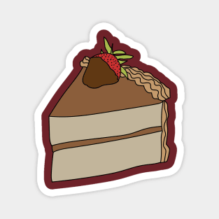 Strawberry Cake Slice by Courtney Graben Magnet