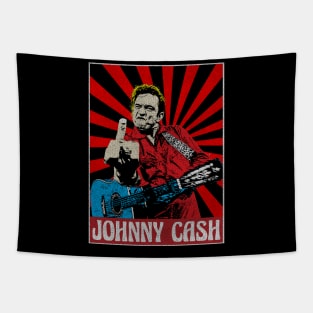 Johnny Cash 80s Pop Art Fan Art Tapestry