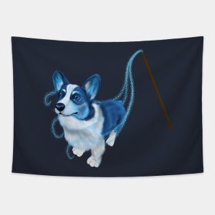 Magical Familiar Corgi Tapestry