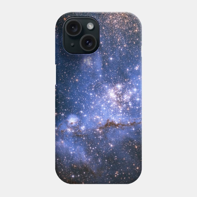 Aesthetic Blue Stars Gas and Cosmic dust  NGC 346 Nebula Hubble Telescope Phone Case by Brasilia Catholic