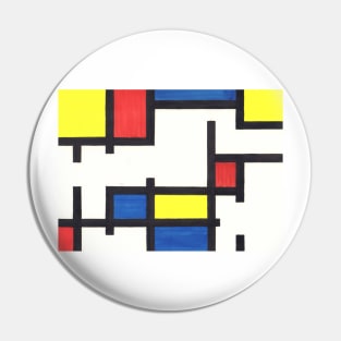 Tribute to Mondrian III Pin