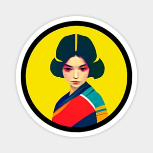 Pretty Geisha Girl Magnet