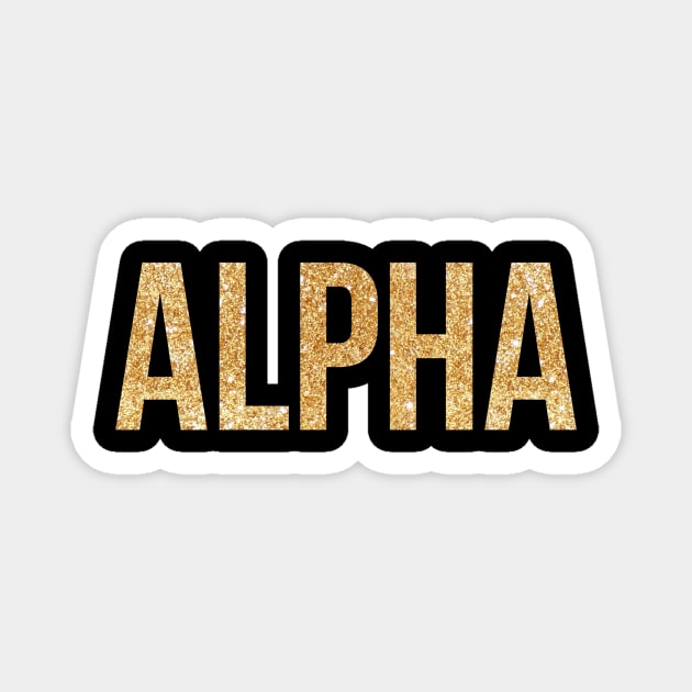 Gold Alpha Magnet by lolosenese