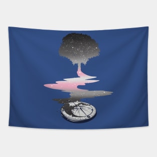 Demigirl Tree LGBT Pride Flag Tapestry