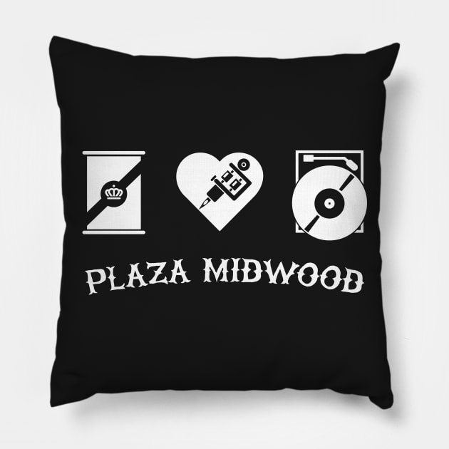 Plaza Midwood Charlotte, NC Pillow by Mikewirthart