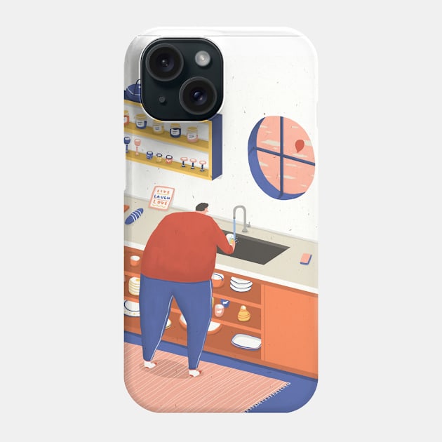 Washing Up in the Kitchen Phone Case by dalebrains