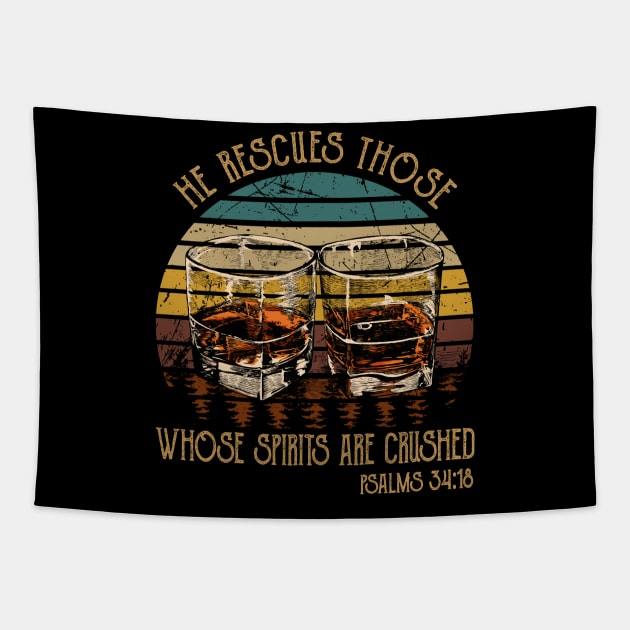 He Rescues Those Whose Spirits Are Crushed Whisky Mug Tapestry by Beard Art eye