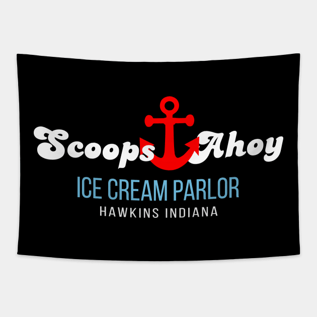 Scoops Ahoy Ice cream parlor Tapestry by evermedia