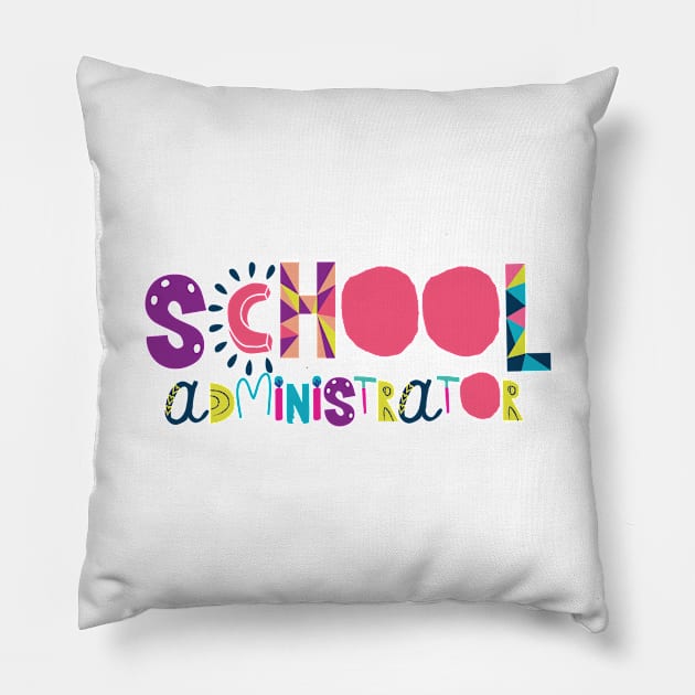 Cute School Administrator Gift Idea Back to School Pillow by BetterManufaktur