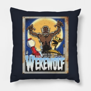 Mystery Science Rusty Barn Sign 3000 - Werewolf Pillow