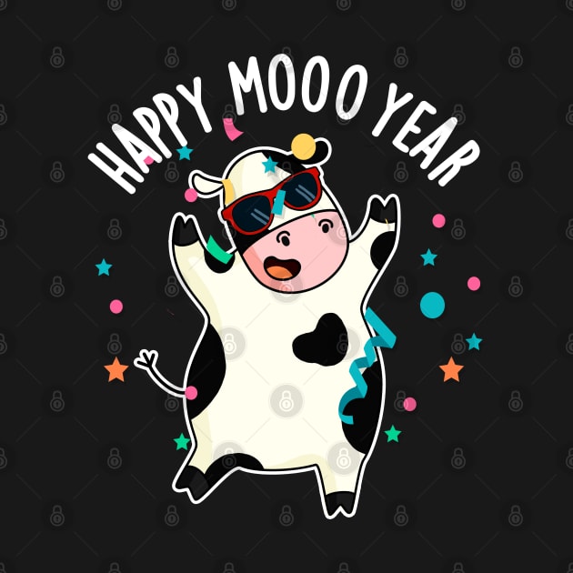 Happy Moo Year Funny Cow Pun by punnybone