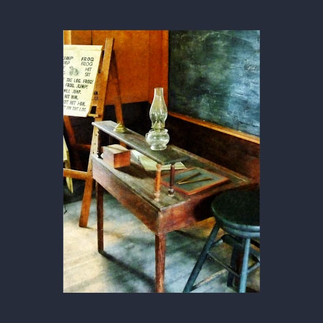 Teachers - Teacher's Desk With Hurricane Lamp by SusanSavad