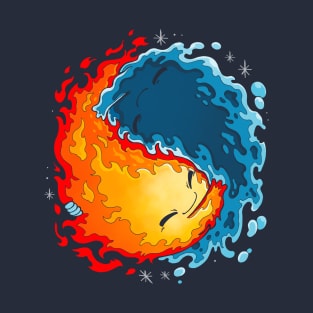 Ying yang Fire Water T-Shirt